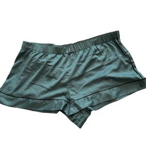 Victoria Secret Satin Women’s Sleep Shorts in Size XXL. Blue cheetah print